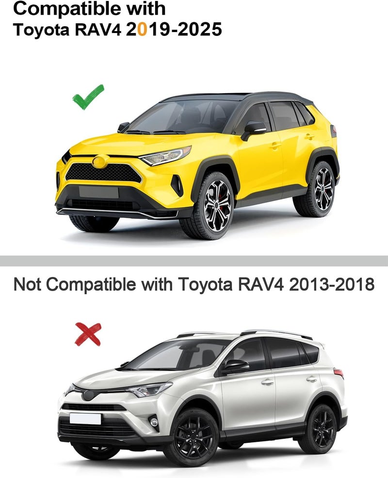 Deejecsun 6 pcs-Window Rain Guards Fit for Toyota RAV4 2019-2025 Low Profile Window Visor Extra Durable Tape-On Window Deflectors RAV 4 Vent Visors Vent Shades Rain Guards Exterior Car Accessories - Image 5